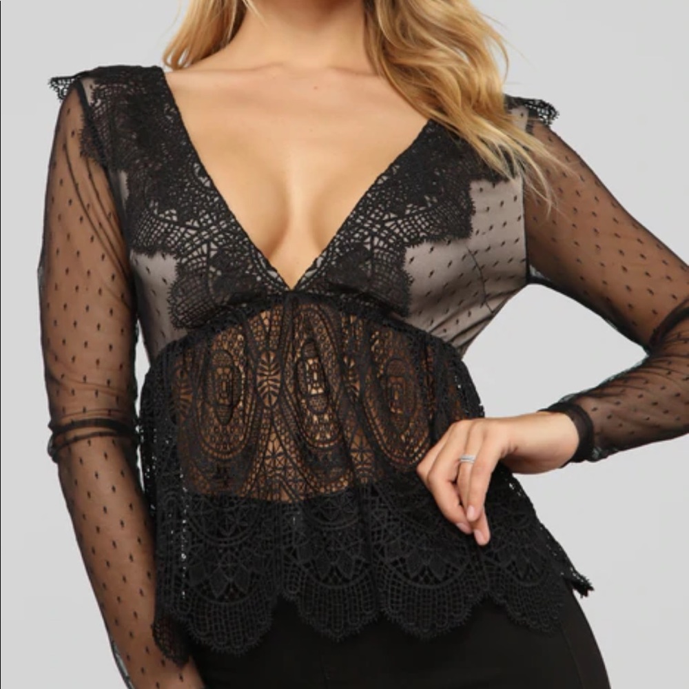 Fashion Nova Black Blouse